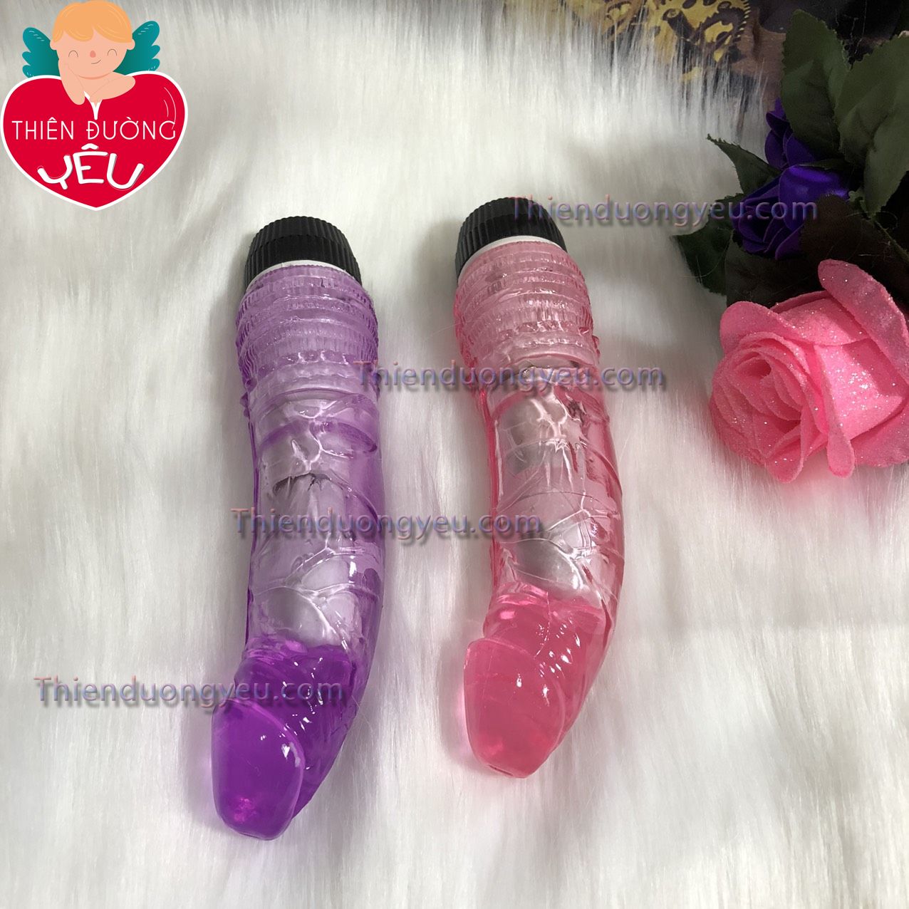 Dương Vật Giả Pin Rung Trong Suốt Cực Phê Cho Nàng